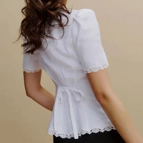 Reformation Anabella Linen Top - Picture 3 of 7